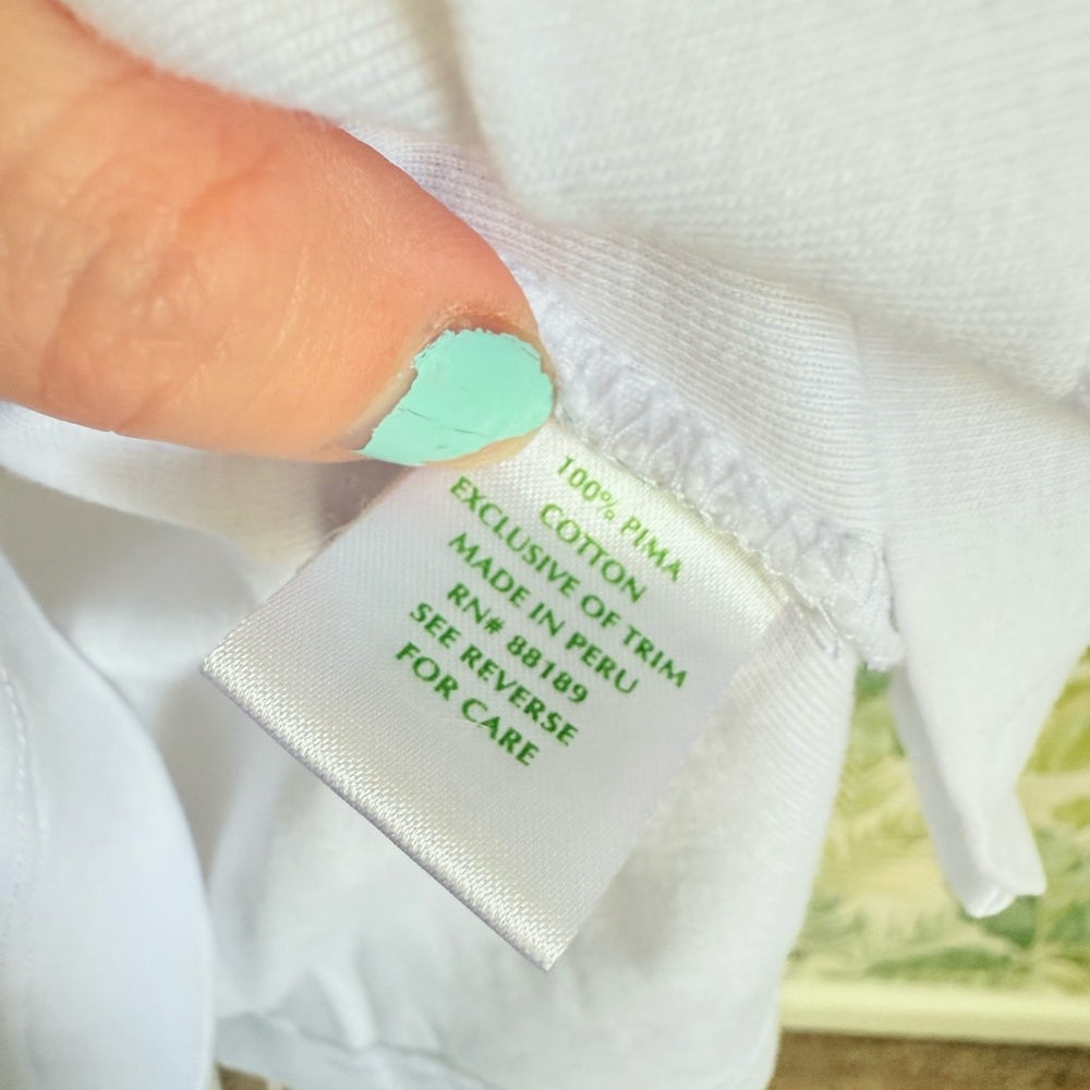 Lilly Pulitzer Classic Resort White and Pink Polo Tank - Picture 6 of 6